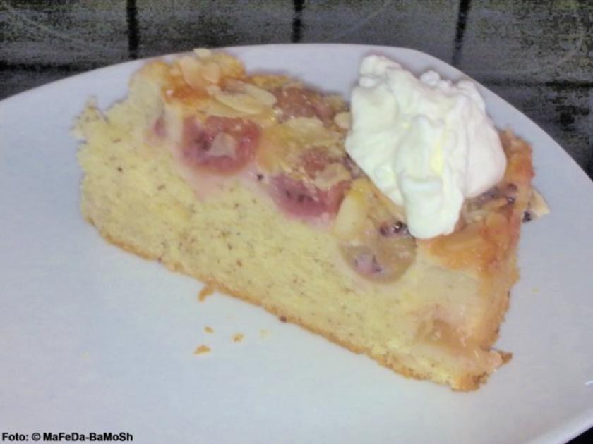 Stachelbeerkuchen mit Creme-fraiche-Guss - Rezept - kochbar.de