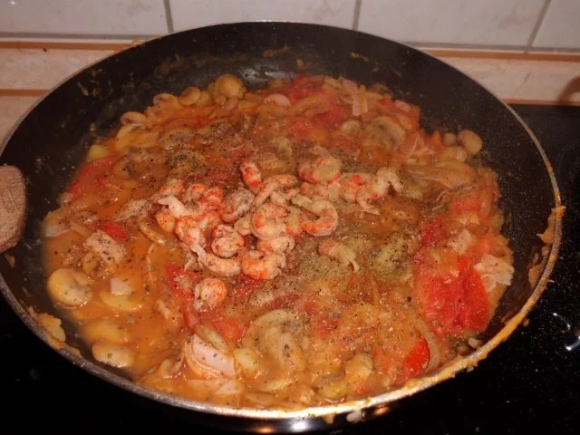 Eintopf: Champignos-Gemüsetopf mit Pute und Flusskrebsschwänzen - Rezept - Bild Nr. 3