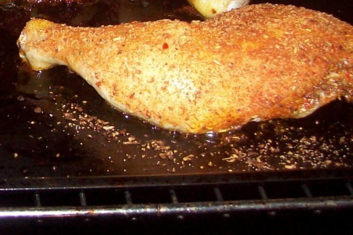 Knusprige Hähnchenkeulen aus dem Ofen - Rezept - Bild Nr. 2