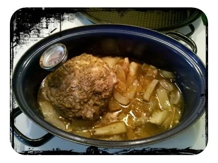 Fleisch: Schweinebraten von der Nuss mit Sesamsoße und Kartoffelspalten - Rezept - Bild Nr. 8