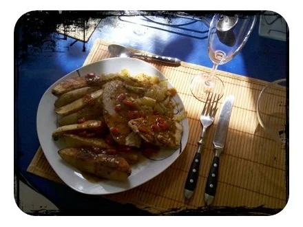 Fleisch: Schweinebraten von der Nuss mit Sesamsoße und Kartoffelspalten - Rezept - Bild Nr. 17