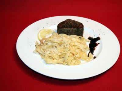 Rezept: Rinderfilet mit Tagliatelle an Zitronenbutter Rinderfilet mit Tagliatelle an Zitronenbutter - Rezept