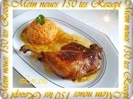 ※ Mariniert Entenkeule schonend zubereitet mit Reis ※ - Rezept