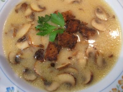 Suppen: Champignonsuppe - Rezept