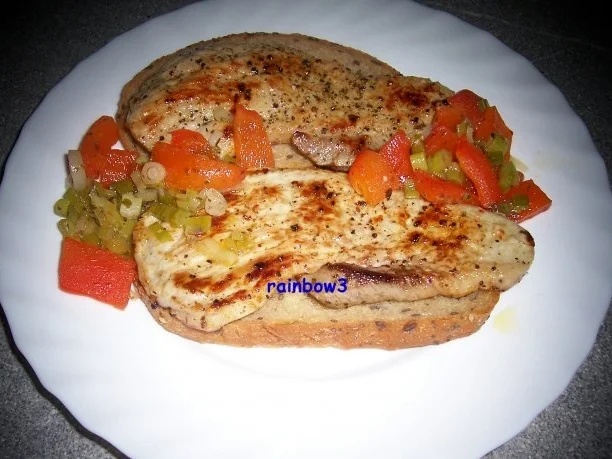 Kochen: Paprikagemüse zu Schnitzel - Rezept