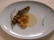 Rezept: Lammfilet in Haselnusspanade an Ananasgemüse mit Koriander Lammfilet in Haselnusspanade an Ananasgemüse mit Koriander - Rezept