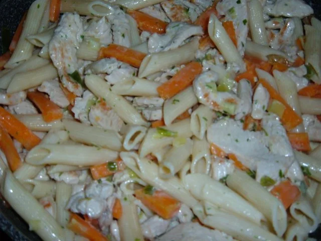 Rezept: Pfannengerichte : Pasta mit Putengeschnetzeltes Bild Nr. 7 Pfannengerichte : Pasta mit Putengeschnetzeltes - Rezept - Bild Nr. 7