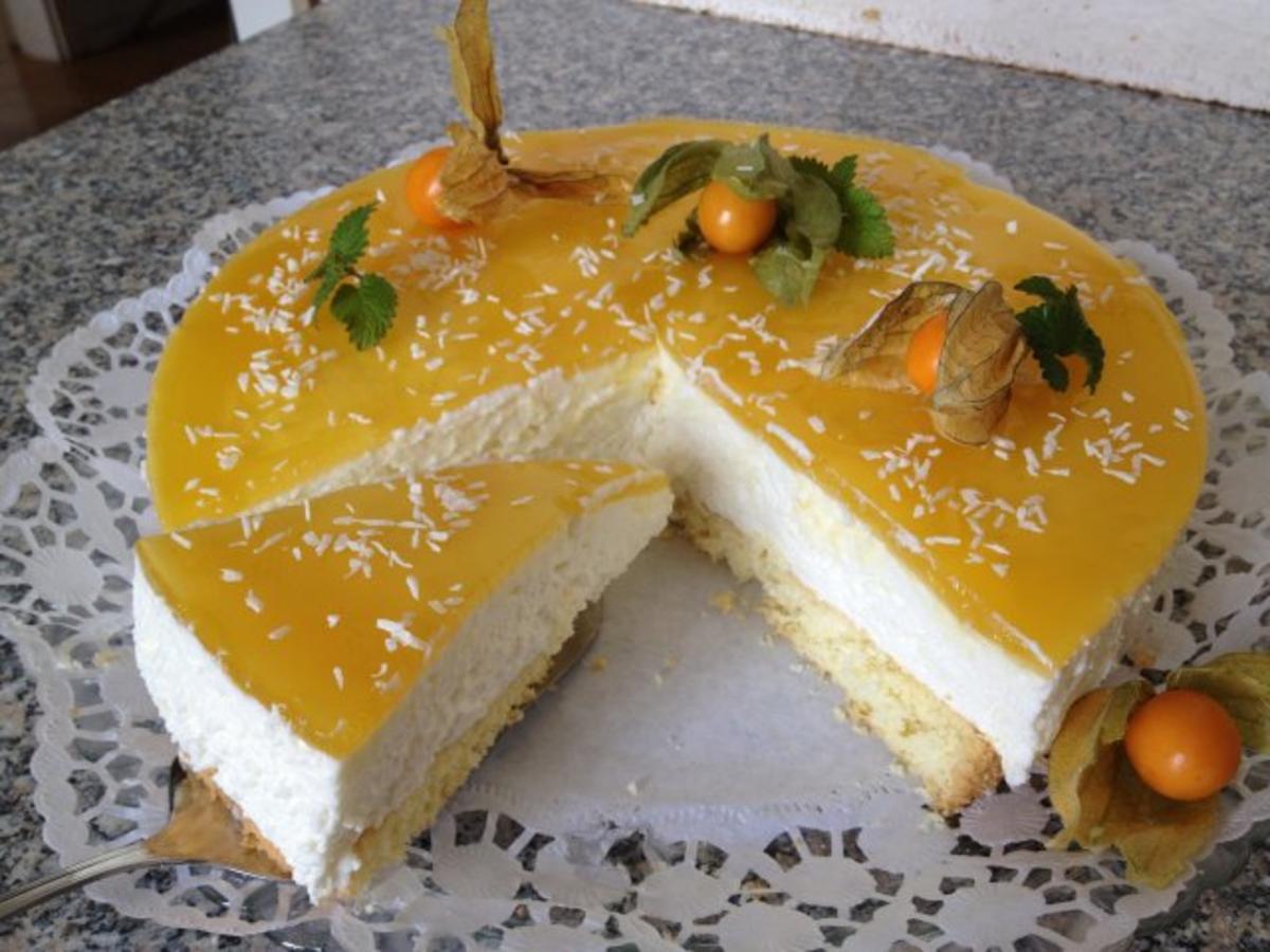 Käsesahne-Torte mit Maracuja - Rezept