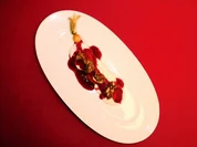 Mascarponencreme mit Himbeerpüree und Mandelkrokant - Rezept