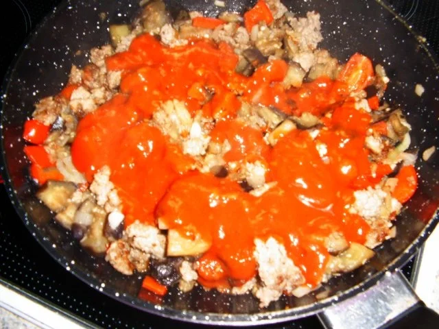 Aubergine-Hack-Pfanne - Rezept - Bild Nr. 8