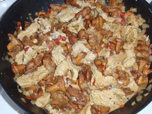 Rezept: Putenstreifen mit Pfifferlingen und Gemüsereis Bild Nr. 8 Putenstreifen mit Pfifferlingen und Gemüsereis - Rezept - Bild Nr. 8