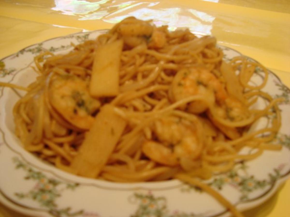 Spaghetti mit King Praws und Sprossen - Rezept - Bild Nr. 7