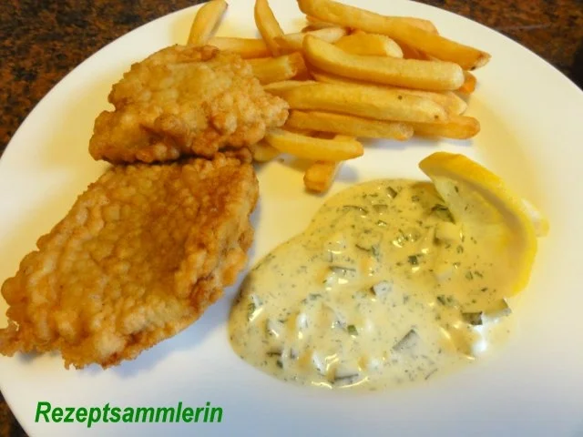 Rezept: Fisch: SEELACHSFILET in Bierteig gebacken Fisch: SEELACHSFILET in Bierteig gebacken - Rezept