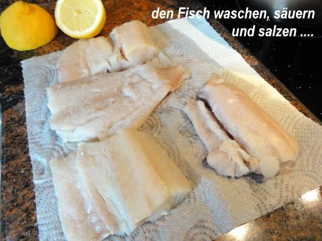 Rezept: Fisch: SEELACHSFILET in Bierteig gebacken Bild Nr. 3 Fisch: SEELACHSFILET in Bierteig gebacken - Rezept - Bild Nr. 3