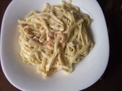 Bandnudeln mit Lachs auf 2 Arten nach Dieter´s Rezept. - Rezept