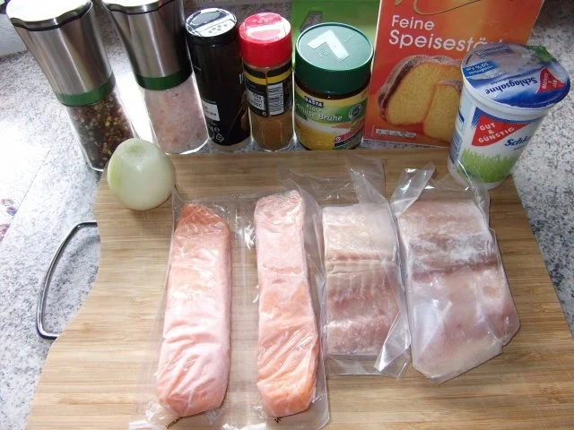 Bandnudeln mit Lachs auf 2 Arten nach Dieter´s Rezept. - Rezept - Bild Nr. 2