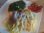 Lachsfiltet unter einem " frischem Kraeuterdach" ! - Rezept