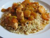 Putengulasch auf Zartweizen - Rezept