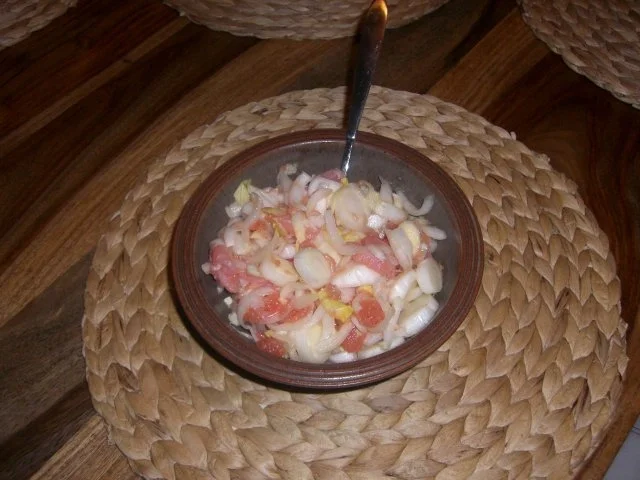 Chicoree, Lachs, Grapefruit Salat - Rezept