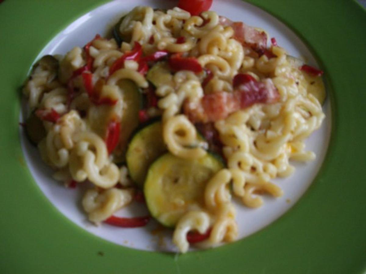 Zucchini -Paprika - Auflauf mit Nudeln - Rezept - Bild Nr. 13