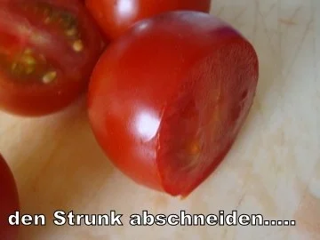 Kirschtomaten - eingelegt,  mit rezenter Frischkäsefüllung - Rezept - Bild Nr. 7