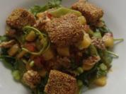 Lachs im Wasabi-Sesam-Mantel mit Gemüsesalat " Asia " - Rezept