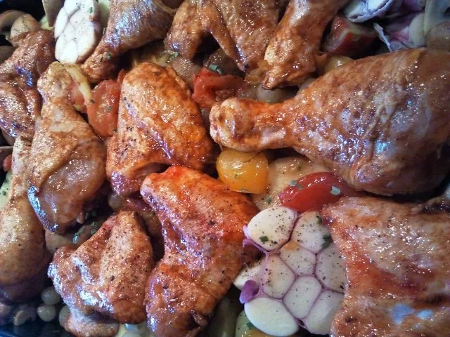 Hähnchenteile mit Tomaten und Pilzen - Rezept - Bild Nr. 3