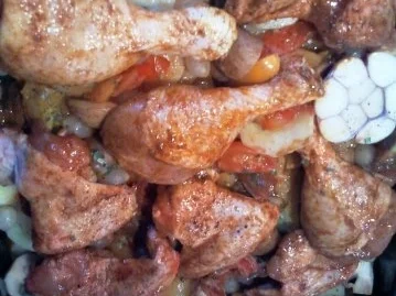 Hähnchenteile mit Tomaten und Pilzen - Rezept - Bild Nr. 2