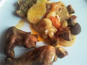 Hähnchenteile mit Tomaten und Pilzen - Rezept