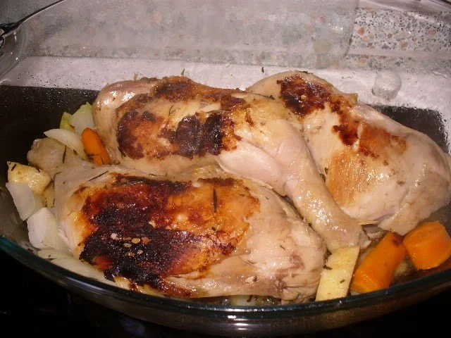 Hähnchenkeule mit Klößen - Rezept - Bild Nr. 2