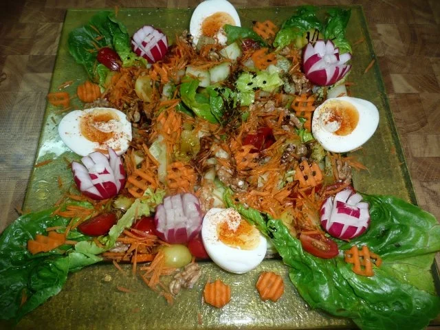 Italienischer Bauernsalat & Zucchini Beilage. - Rezept