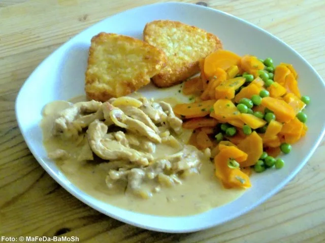Geschnetzeltes in Senf-Rahmsauce - Rezept