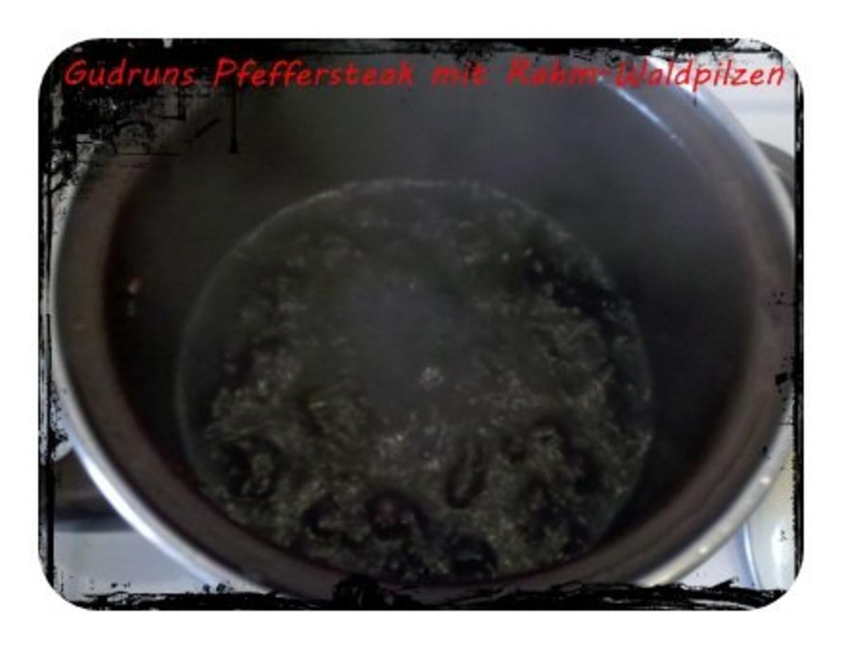 Fleisch: Pfeffersteaks mit Rahm-Waldpilzen und schwarzem Thailändischen Klebreis - Rezept - Bild Nr. 8