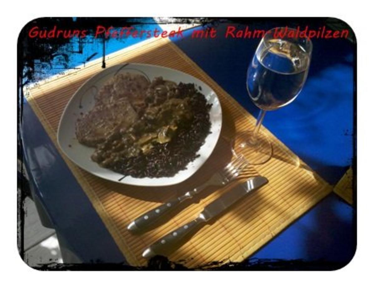 Fleisch: Pfeffersteaks mit Rahm-Waldpilzen und schwarzem Thailändischen Klebreis - Rezept - Bild Nr. 13