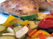 Ingwer-Huhn auf Gemüsebett - Rezept