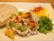 Reissalat mit lila Curry - Rezept