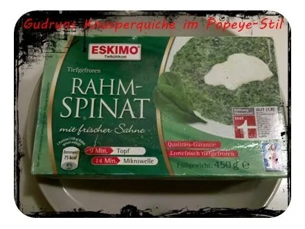 Rezept: Quiche: Knusperquiche im Popeye-Stil Bild Nr. 2 Quiche: Knusperquiche im Popeye-Stil - Rezept - Bild Nr. 2