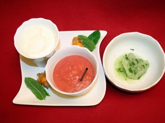 Rezept: Kalt-fruchtige Trilogie Kalt-fruchtige Trilogie - Rezept