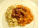Sucuklu Kuru Fasulye weißer Bohnentopf in roter Soße und Sucuk - Rezept