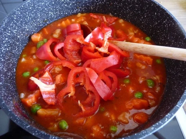 Rezept: Fleischlos : Vegetarische Bolognese mit Gemüse auf Spaghetti Bild Nr. 3 Fleischlos : Vegetarische Bolognese mit Gemüse auf Spaghetti - Rezept - Bild Nr. 3