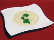 Sauerkrautsuppe mit Blutwurstravioli - Rezept