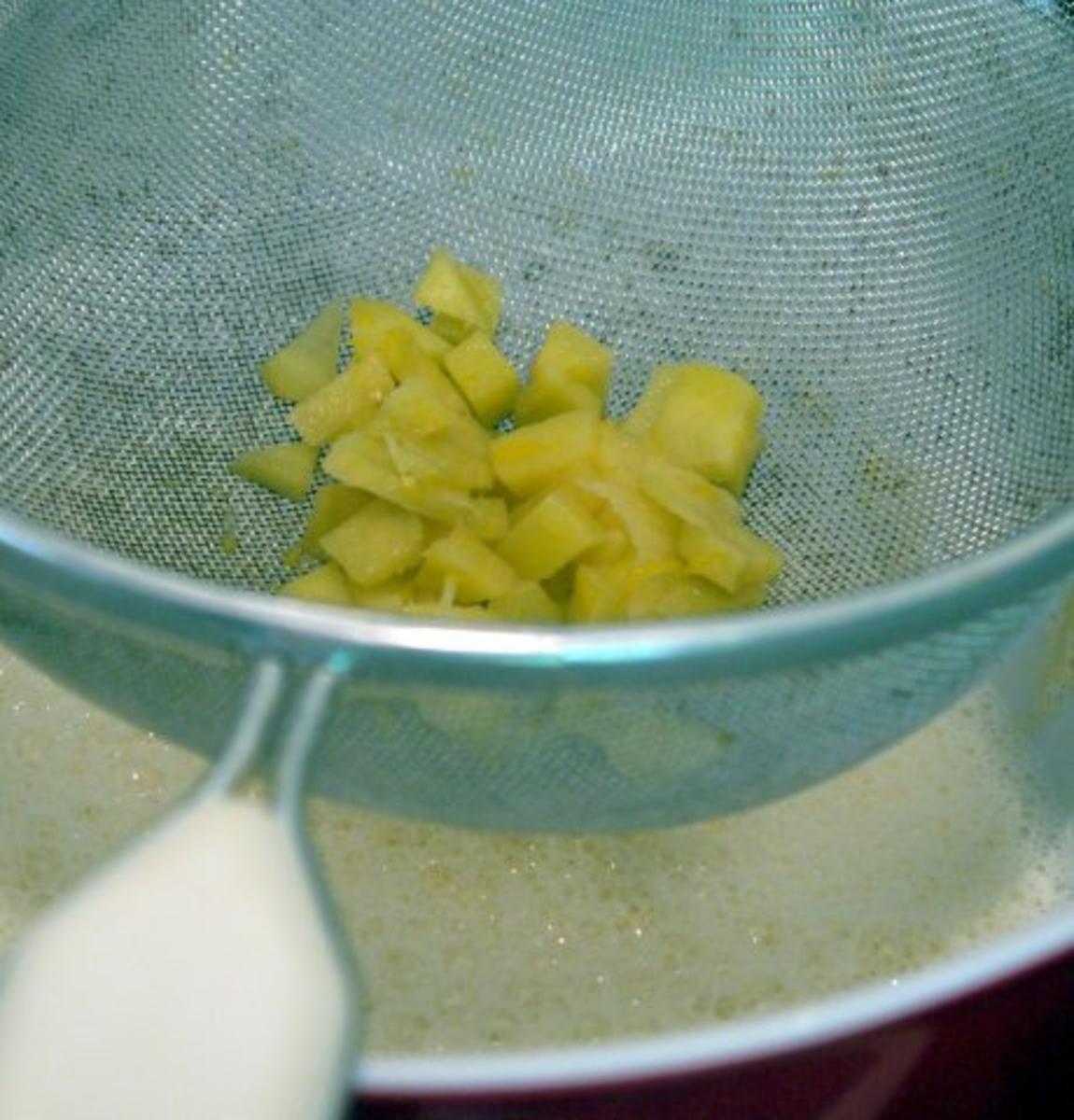 Zitronen-Honig-Ingwer-Creme mit Creme-Fraiche-Sauce - Rezept - Bild Nr. 5