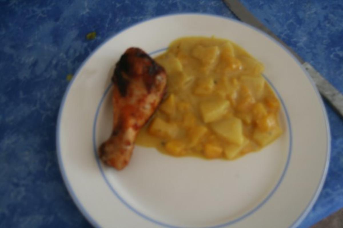 Fruchtige Hähnchenkeulen - Rezept