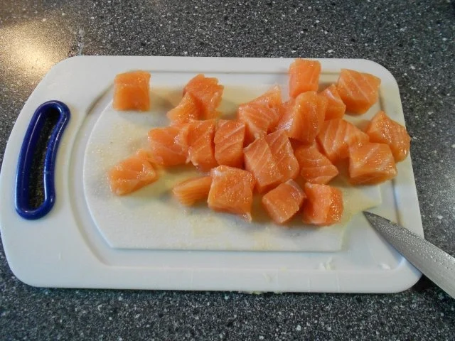 Wildlachs mit Penne in Bärlauchfrischkäse-Spinat-Soße - Rezept - Bild Nr. 11