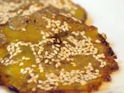 Honigglasierte Plattkartoffeln - Rezept