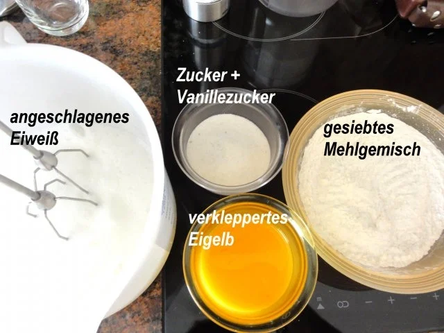 Biskuit:   KÄSE - SAHNE - TORTE - Rezept - Bild Nr. 2