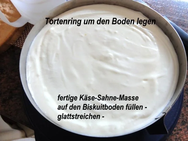 Biskuit:   KÄSE - SAHNE - TORTE - Rezept - Bild Nr. 9