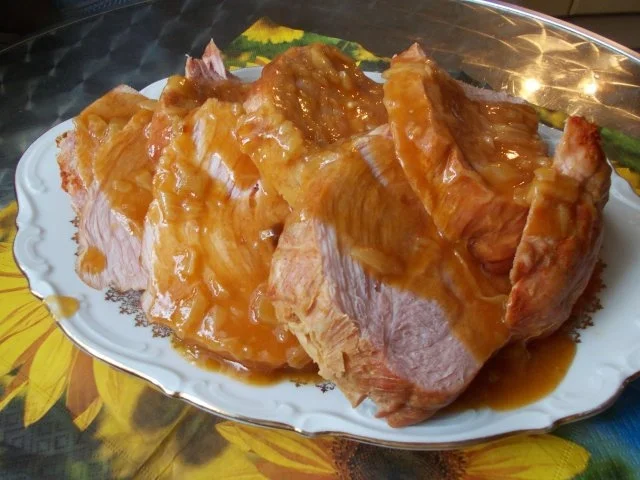 POLNISCHER SCHINKENBRATEN mit ZWIEBELSAUCE - Rezept - Bild Nr. 5
