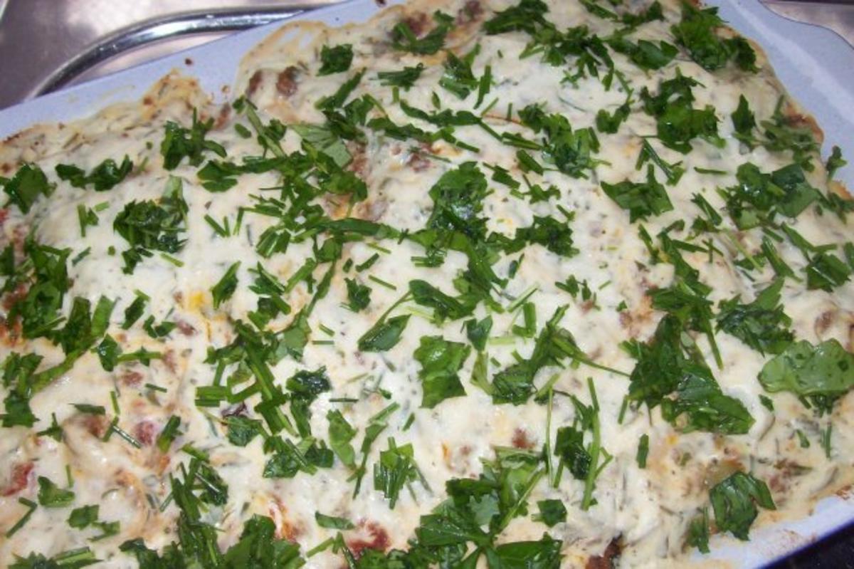 Sommerlicher Kartoffel-Zucchini-Schichtauflauf mit Kräuterhaube - Rezept - Bild Nr. 12