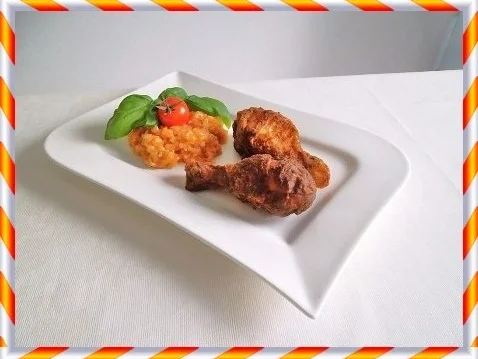 Knusprig frittierte Hähnchen – Unterkeulen mit Reis - Rezept - Bild Nr. 14
